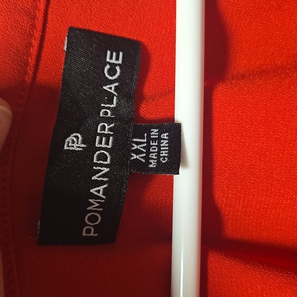 Elegant Red Crepe Dress Pomander Place XXL NEW NEW Plus - Picture 5 of 6